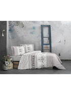Flanell Winter Bettw&auml;sche 200x200 cm. mit 2x Kissenbezug 80x80cm Costa V1 100% Baumwolle Mit Rei&szlig;verschluss