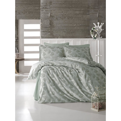 Jaquard Satin Bettw&auml;sche 240x220 cm. Grida V2 5tlg Set. Luxury Edition King Size