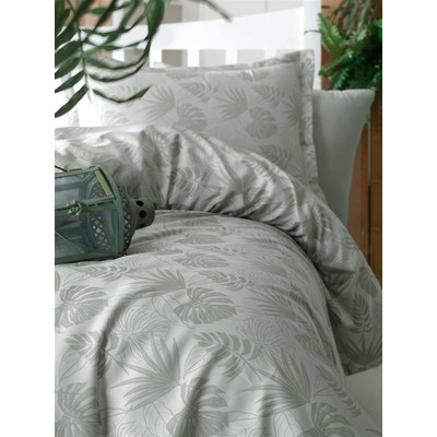 Jaquard Satin Bettw&auml;sche 240x220 cm. Grida V2 5tlg Set. Luxury Edition King Size