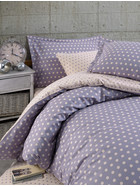 Bettw&auml;sche 240x220 cm, Lila/Braun, 100% Baumwolle/Renforc&eacute; mit Rei&szlig;verschluss Atmungsaktiver 3 teilig Bettbezug Set mit 2 mal Kissenbezuge 80x80 cm. Oregon