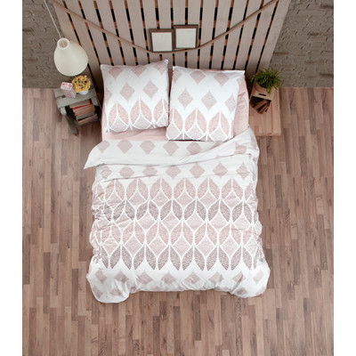 Bettw&auml;sche 155x220 cm. 4 teilig set, beige, 100% Baumwolle/Renforc&eacute;, mit Rei&szlig;verschluss, Orlando