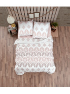 Bettw&auml;sche 155x220 cm. 4 teilig set, beige, 100% Baumwolle/Renforc&eacute;, mit Rei&szlig;verschluss, Orlando