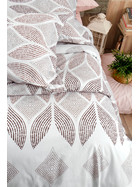 Bettw&auml;sche 155x220 cm. 4 teilig set, beige, 100% Baumwolle/Renforc&eacute;, mit Rei&szlig;verschluss, Orlando