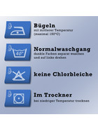 Bettw&auml;sche 155x220 cm. 4 teilig set, beige, 100% Baumwolle/Renforc&eacute;, mit Rei&szlig;verschluss, Orlando