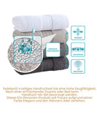Handtuch Set, t&uuml;rkische Badet&uuml;cher 4 teilig - 100% Baumwolle in 450 g/m&sup2; Qualit&auml;t, Violet
