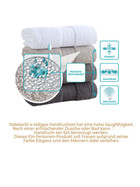 Handtuch Set, t&uuml;rkische Badet&uuml;cher 4 teilig - 100% Baumwolle in 450 g/m&sup2; Qualit&auml;t, Anthrazit