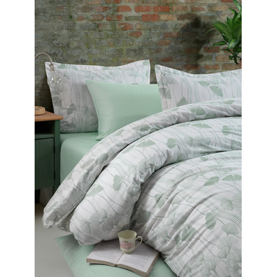 Bettw&auml;sche 200x220 cm. 3 teilig set, Mint gr&uuml;n,100% Baumwolle/Renforc&eacute;, verdeckter rei&szlig;verschluss, atmungsaktiver, gebl&uuml;mt bettbezug mit Kissenbezug 80x80, Peru