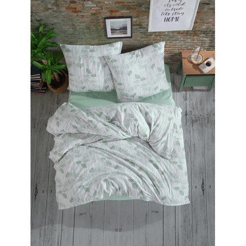Bettw&auml;sche 240x220 cm. 3 teilig set, Mint gr&uuml;n,100% Baumwolle/Renforc&eacute;, verdeckter rei&szlig;verschluss, atmungsaktiver, gebl&uuml;mt bettbezug mit Kissenbezug 80x80, Peru