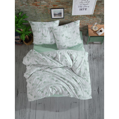 Bettw&auml;sche 240x220 cm. 3 teilig set, Mint gr&uuml;n,100% Baumwolle/Renforc&eacute;, verdeckter rei&szlig;verschluss, atmungsaktiver, gebl&uuml;mt bettbezug mit Kissenbezug 80x80, Peru