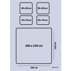 Satin Bettw&auml;sche 200x220 cm. 5 teilig set, Vilya V1