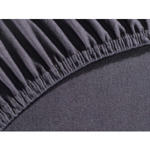 Spannbettlaken 140x200-160x200 cm - Jersey Spannbetttuch 100% Baumwolle - Komfort Bettlaken f&uuml;r Matratzen bis 30 cm H&ouml;he, Spannbettlaken Schwarz