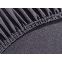 Spannbettlaken 140x200-160x200 cm - Jersey Spannbetttuch 100% Baumwolle - Komfort Bettlaken f&uuml;r Matratzen bis 30 cm H&ouml;he, Spannbettlaken Schwarz