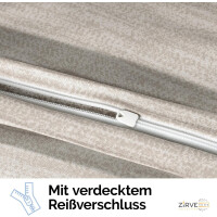 Bettw&auml;sche 200x200 Braun 3-teilig Baumwolle Bettbezug Warm - Kuschelig Kissenbezug Boho-Stil mit Wei&szlig; Paisley Muster Mahfer