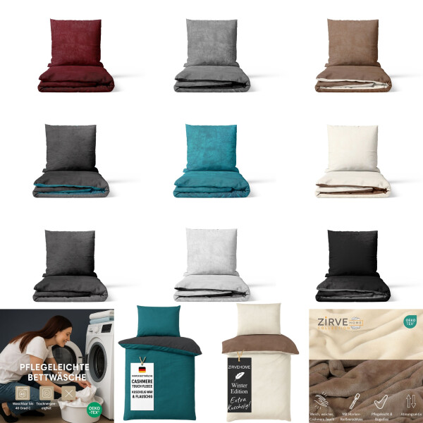 Winter Bettw&auml;sche Cashmere Touch Fleece Kuschelig Warm &amp; Flauschig