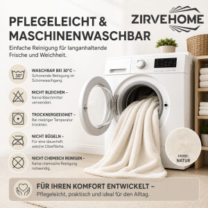 Kuscheldecke CashmereTouch  Wohndecke Fleece decke Kuschelig weich &amp; Flauschig