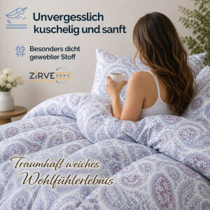 Bettw&auml;sche aus Baumwolle Baumwolle Bettbezug Paisley Blau Rosa Modernes Design