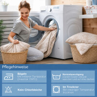 Bettw&auml;sche Beige Creme Bettbezug mit Elegantem Spitzen &amp; Ornament Muster Ornella